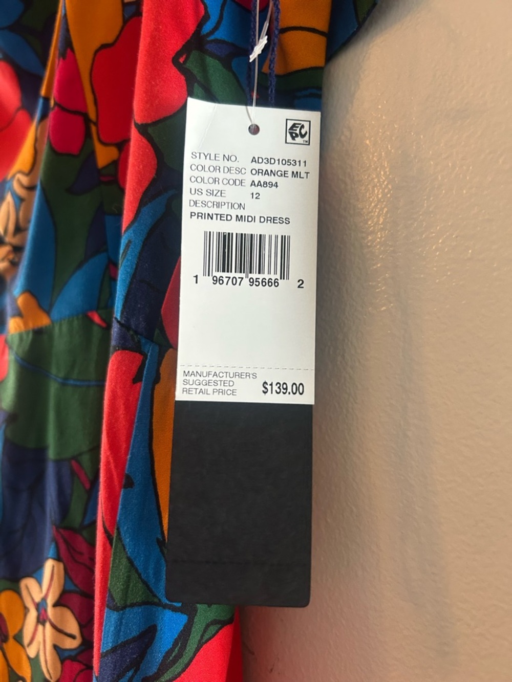 Adrianna Papell Multicolor Floral Maxi Dress - Red, Blue, Yellow - Picture 3 of 4